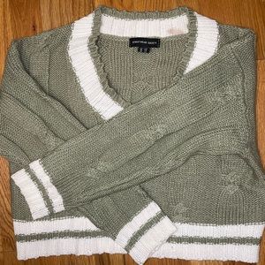 Streetwear Society Green V-Neck Sweater